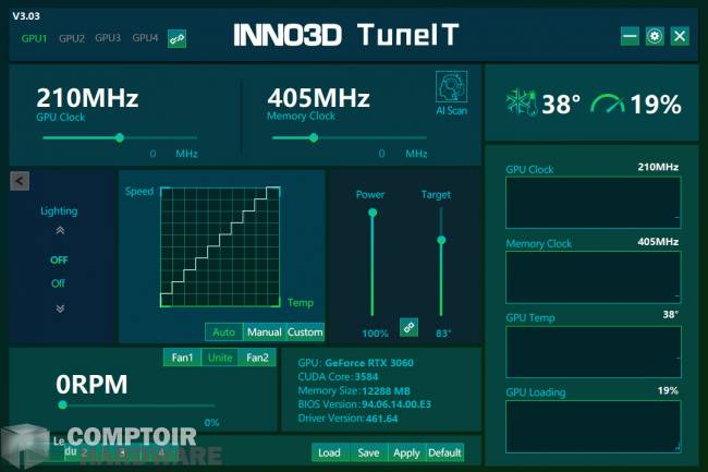 Inno3D RTX 3060 iChill Red - TuneIt [cliquer pour agrandir]