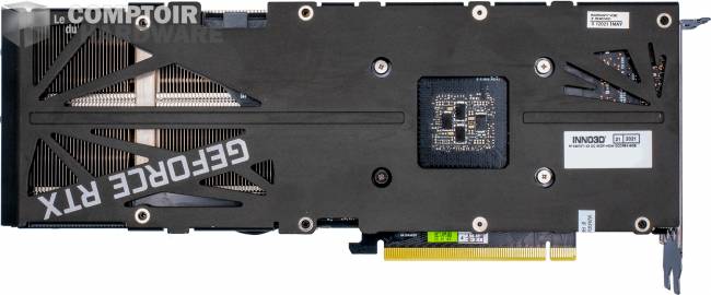 inno3D rtx 3070 ti x3 OC - vue de derrière [cliquer pour agrandir]