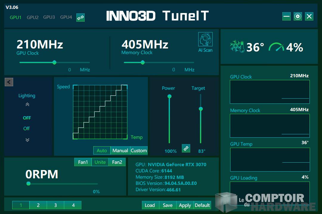 inno3D rtx 3070 ti x3 OC - tune-it