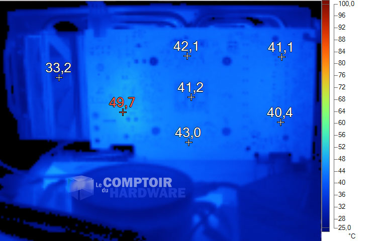 Image ithermique de la Gigabyte RTX 3060 Eagle au repos