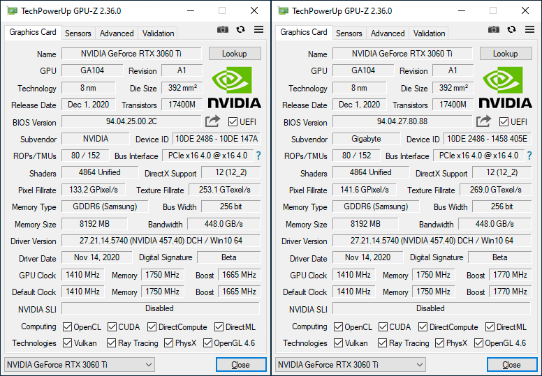 GPU-Z GeForce RTX 3060 Ti