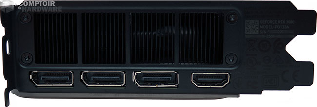 GeForce RTX 3080 Founder's Edition : connectiques [cliquer pour agrandir]