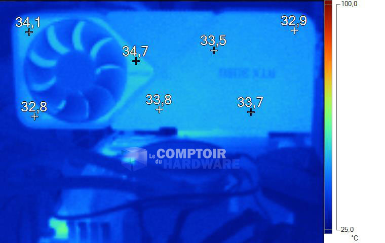 Image thermique de la RTX 3090 Founders Edition