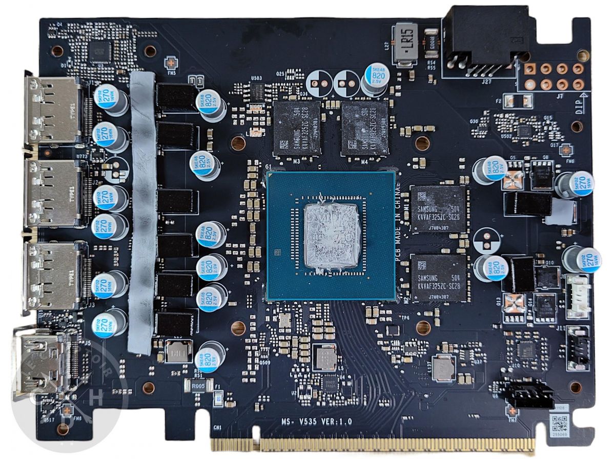 msi rtx 5060ti gaming trio oc./ pcb recto [cliquer pour agrandir]