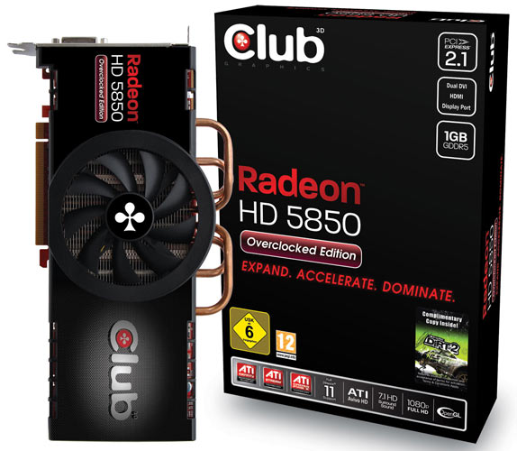 club3d hd5850 package