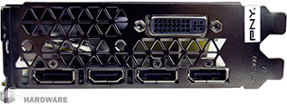 PNY GTX 980 Ti XLR8 OC connecteurs vidéo [cliquer pour agrandir]