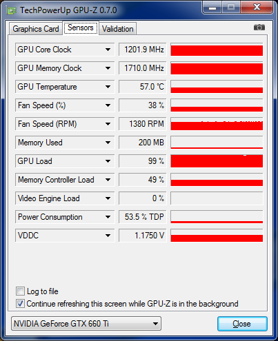GPU-Z MSI N660 Ti Power Edition overclockée