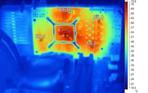 Imagerie Thermique Gainward GTX 670 Phantom en charge  [cliquer pour agrandir]