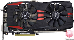 Asus R9 280X DirectCU II TOP : face avant [cliquer pour agrandir]