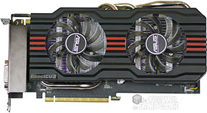 Asus GTX 660 DirectCU II TOP : face avant [cliquer pour agrandir]