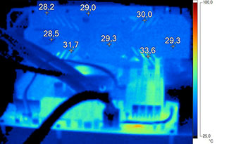 Imagerie Thermique Gigabyte GTX 970 G1 Gaming au repos [cliquer pour agrandir]