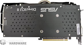 Asus R9 290X DirectCU II OC : face arrière [cliquer pour agrandir]