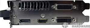 MSI R9 290 Gaming OC : connecteurs [cliquer pour agrandir]