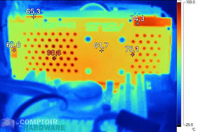 Imagerie Thermique Asus R9 290X DirectCU II OC en charge  [cliquer pour agrandir]