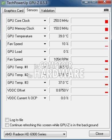 asus hd6970 base tension gpuz [cliquer pour agrandir]