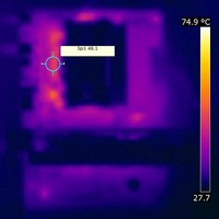 asus hd6970 directcu2 idle thermographie ir [cliquer pour agrandir]