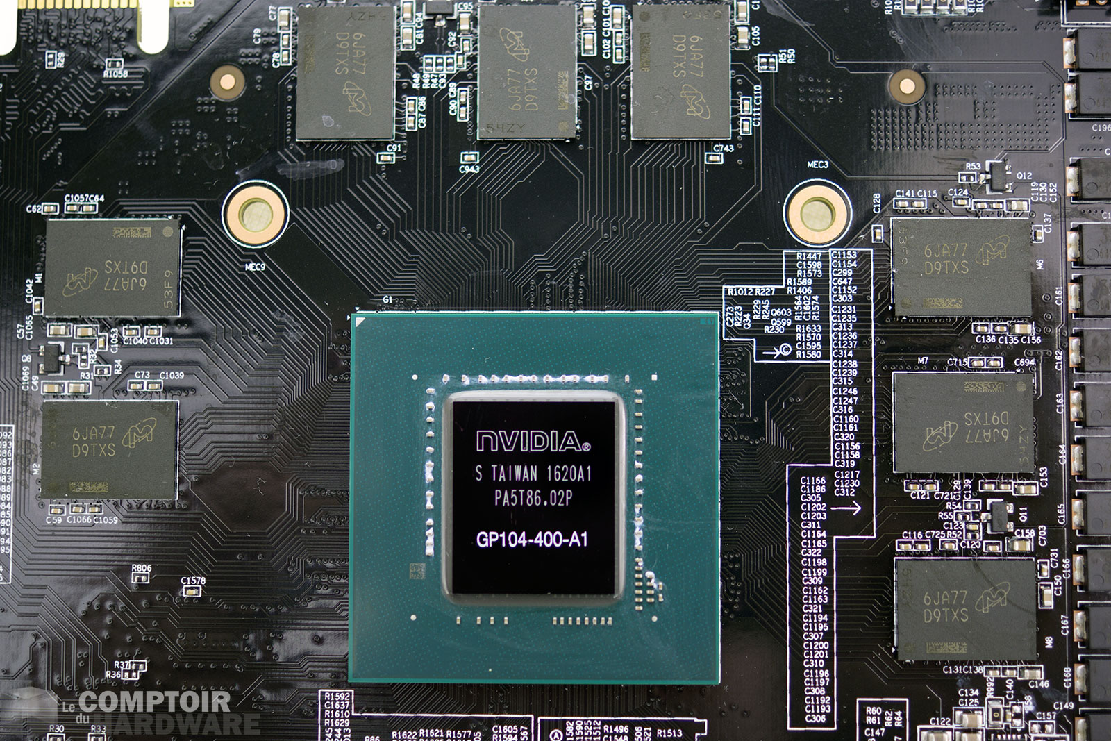 Gigabyte GTX 1080 G1 Gaming : GPU & mémoire