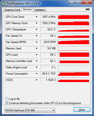 GPU-Z Zotac GTX 660 : Turbo Boost [cliquer pour agrandir]