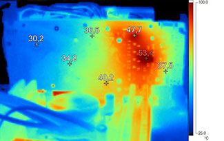 Image thermique MSI GTX 960 Gaming au repos [cliquer pour agrandir]