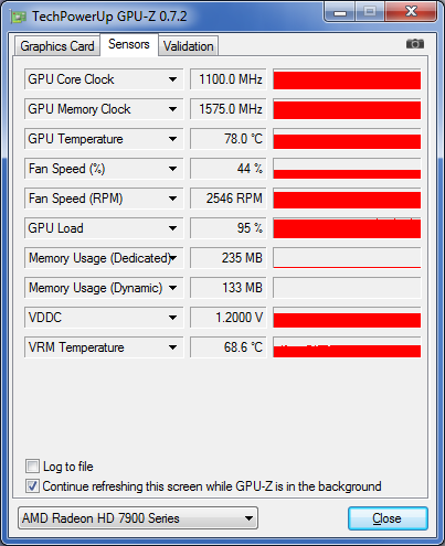 Monitoring fréquences GTX 760 overclockée