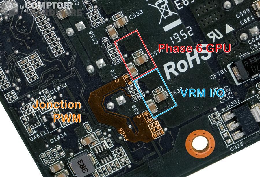 asrock rx 5600 xt phantom gaming d3 - gestion de la VRM I/O