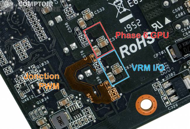 asrock rx 5600 xt phantom gaming d3 - gestion de la VRM I/O [cliquer pour agrandir]