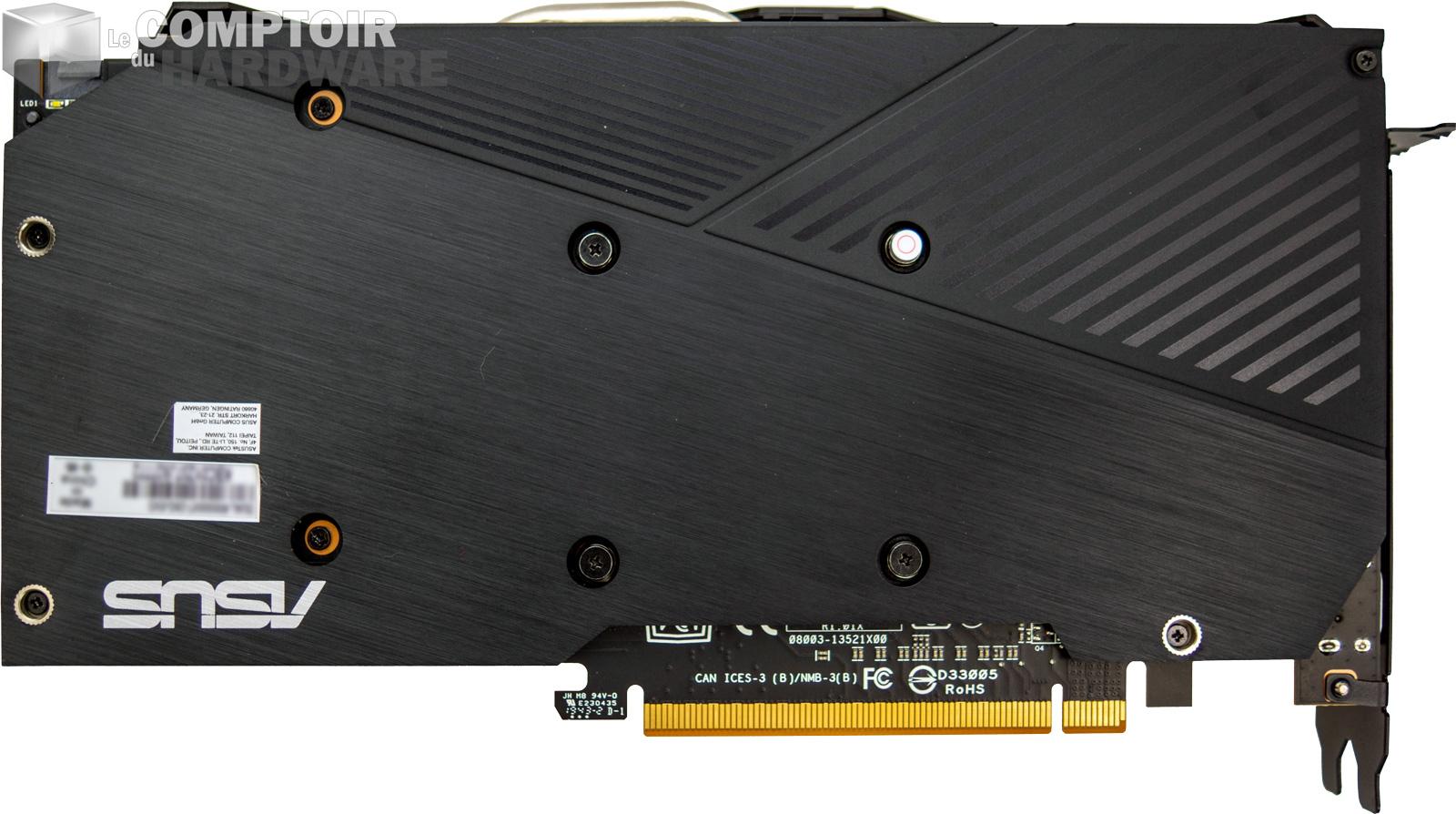 asus dual rx 5500 xt evo - vue de derrière