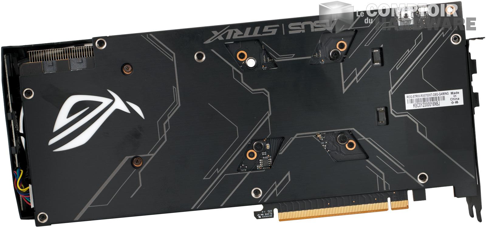 asus rog strix rx 5700 xt - vue de derrière