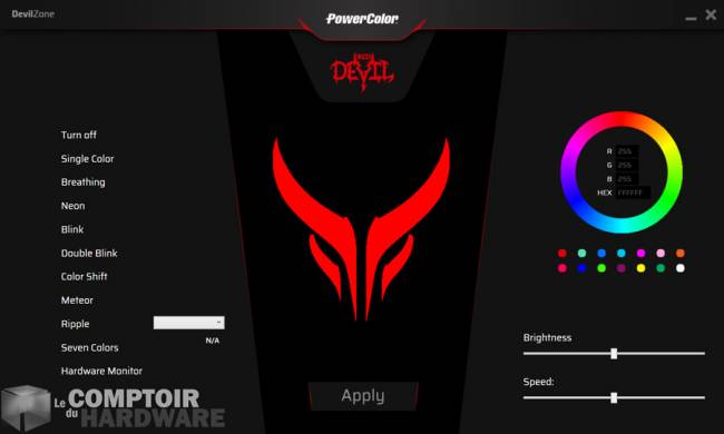 power color rx 5600 xt itx - logiciel devilzone [cliquer pour agrandir]