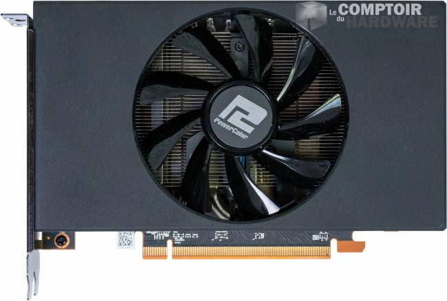 power color rx 5600 xt itx - vue de face [cliquer pour agrandir]