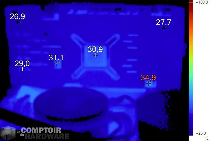 Image thermique de la Sapphire RX 5500 XT Pulse au repos