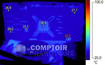Image thermique de la Sapphire RX 5500 XT Pulse au repos [cliquer pour agrandir]