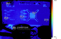 Image thermique de la Sapphire Pulse RX 5600 XT OC au repos [cliquer pour agrandir]