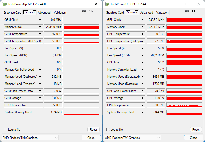 Les fréquences de la RX 6500 XT Fighter de PowerColor