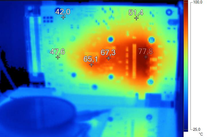 Image thermique de la RX 6500 XT Fighter en charge