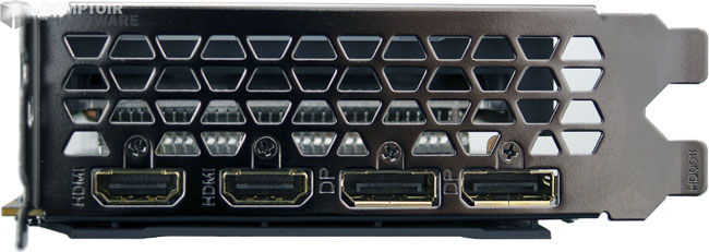 Gigabyte RX 6600 Eagle : connectique [cliquer pour agrandir]
