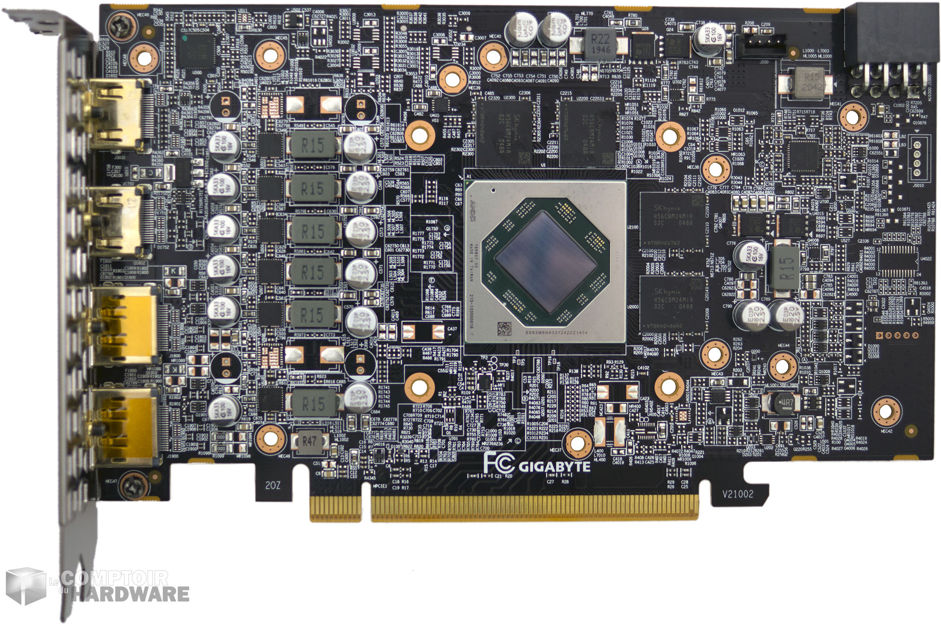 Le PCB de la Gigabyte RX 6600 Eagle