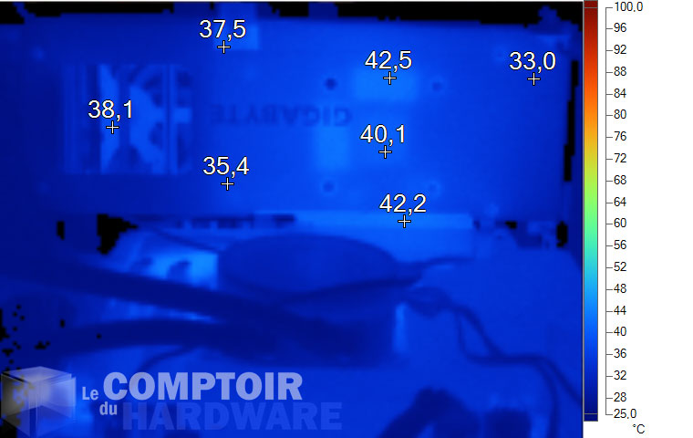 Image thermique de la RX 6600 Eagle au repos