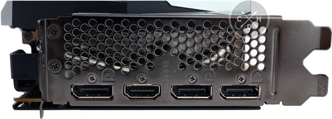 MSI RX 6650 XT Gaming X : connecteurs vidéo [cliquer pour agrandir]
