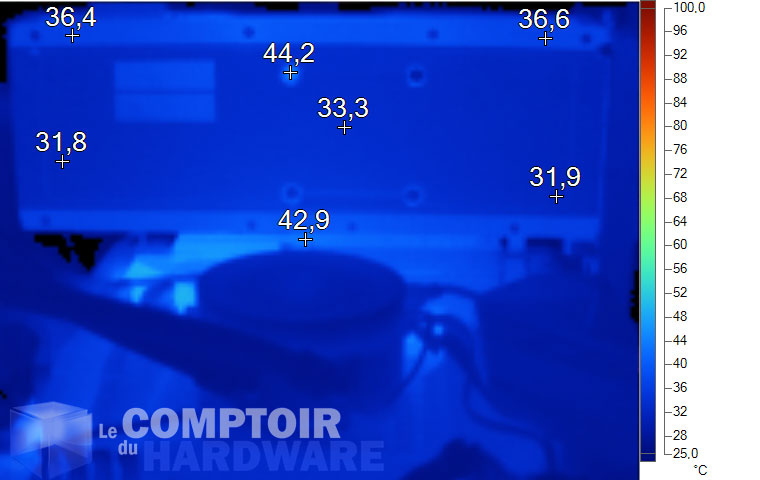 Image thermique de la RX 6700 XT au repos
