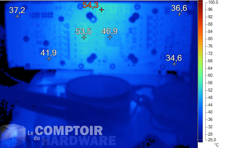 Image thermique de la RX 6700 XT au repos