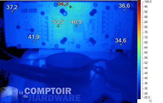 Image thermique de la RX 6700 XT au repos [cliquer pour agrandir]