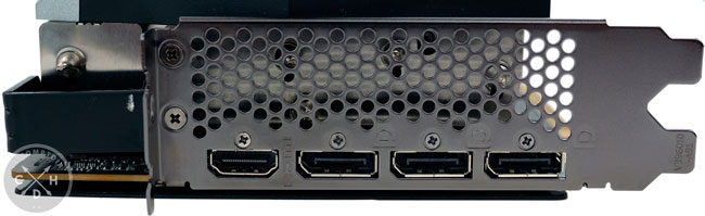 MSI RX 6950 XT Gaming X Trio : connecteurs vidéo [cliquer pour agrandir]