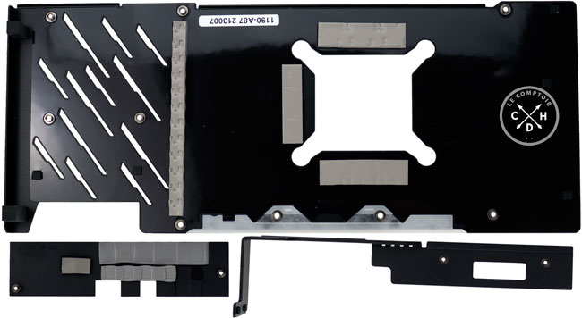 MSI RX 6950 XT Gaming X Trio : backplate & radiateurs additionnels [cliquer pour agrandir]