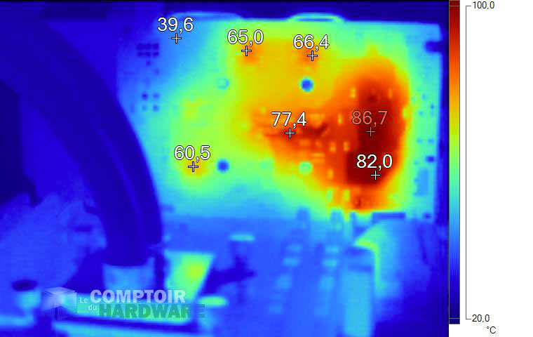 Imagerie thermique XFX RX 460 DD en charge