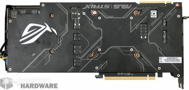 asus rog strix gaming rtx 2080 ti - vue de derrière [cliquer pour agrandir]