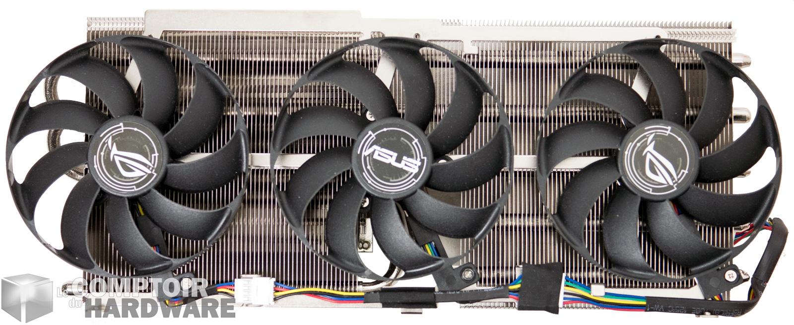 asus rog strix gaming rtx 2080 ti - radiateur vue de face