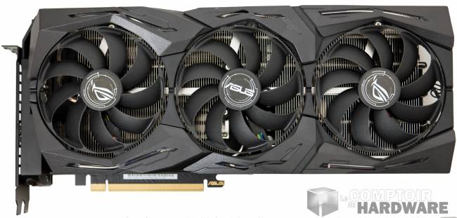 asus rog strix gaming rtx 2080 ti - vue de face [cliquer pour agrandir]