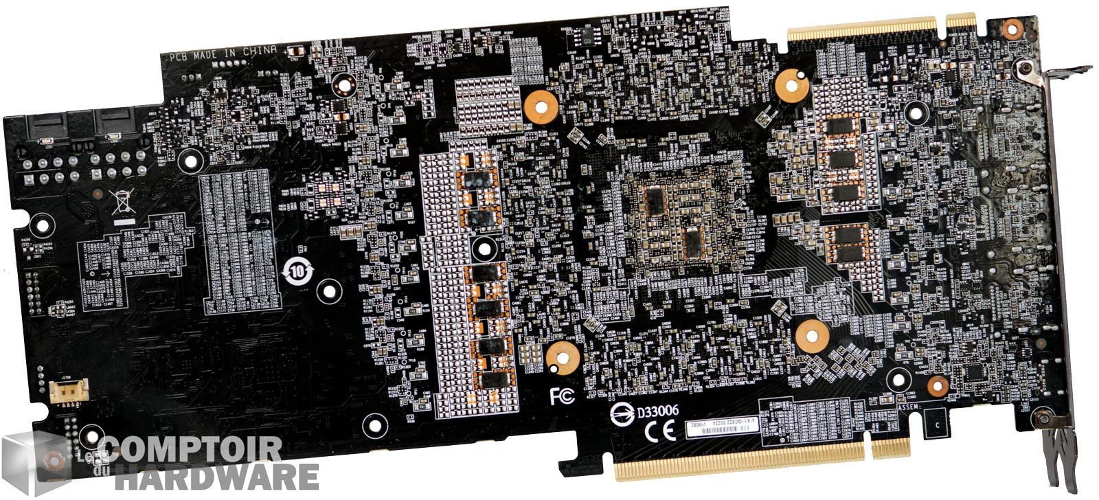 aorus rtx 2080 ti xtreme - pcb vue de dos