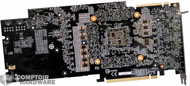 aorus rtx 2080 ti xtreme - pcb vue de dos [cliquer pour agrandir]